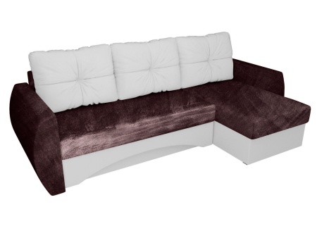 Чехол на угловой диван евро-книжку с подлокотниками Бруклин коричневый