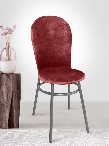 Чехол на венский стул Бруклин с круглым сиденьем терракот