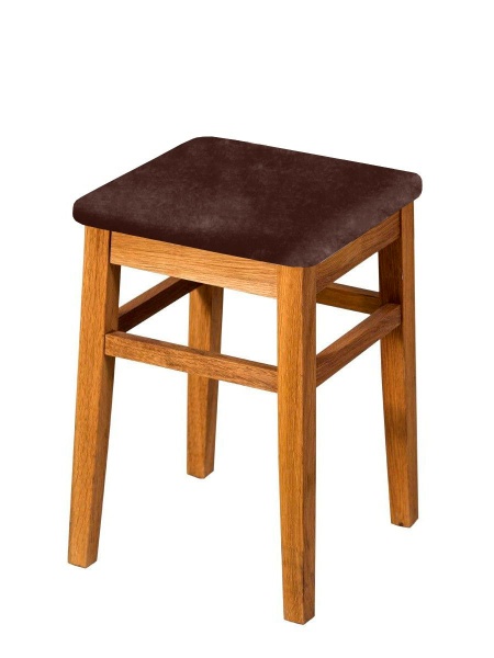 Чехол на квадратный табурет Бруклин коричневый