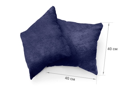 Набор из 2-х чехлов на подушки 40х40 Бруклин темно-синий