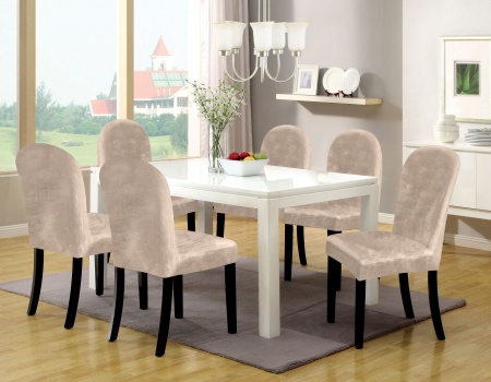 Набор из 6-ти чехлов на стулья с округлой спинкой Бруклин бежевый