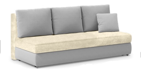 Чехол на диван евро-книжку без подлокотников Бруклин молочно-бежевый