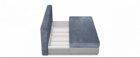 Чехол на диван евро-книжку без подлокотников Бруклин серо-синий