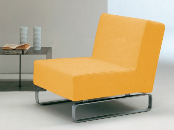 Чехол на большое кресло без подлокотников Бруклин желтый