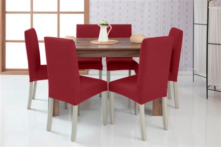 Набор из 6-ти чехлов на стулья Бруклин терракот