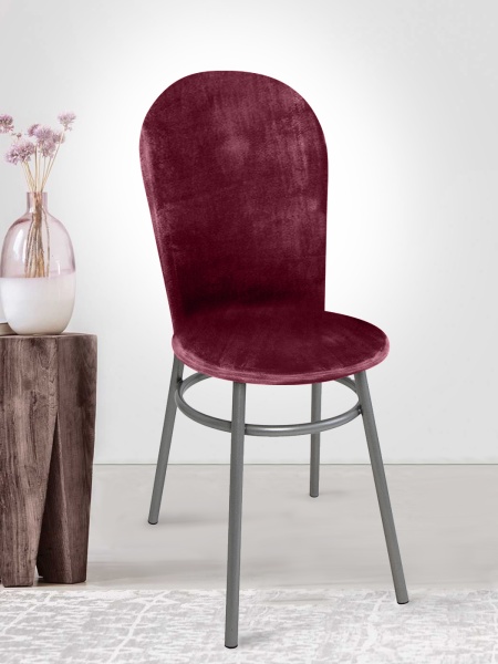 Чехол на стул с округлой спинкой Бруклин бордо