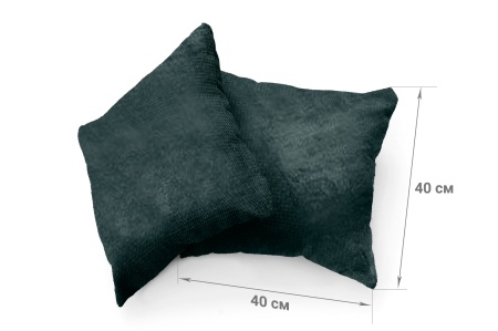 Набор из 2-х чехлов на подушки 40х40 Бруклин темно-зеленый