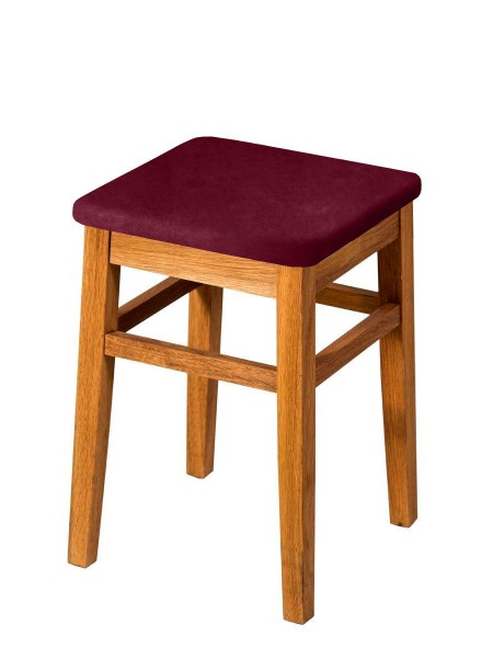 Чехол на квадратный табурет Бруклин бордо