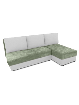 Чехол на угловой диван евро-книжку без подлокотников Бруклин оливковый