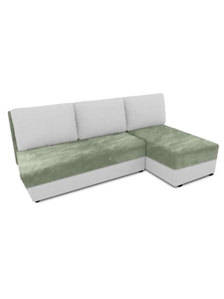 Чехол на угловой диван евро-книжку без подлокотников Бруклин оливковый