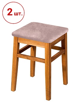 Набор из 2-х чехлов на квадратные табуреты Бруклин серо-бежевый