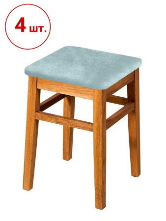 Набор из 4-х чехлов на квадратные табуреты Бруклин дымчато-фисташковый