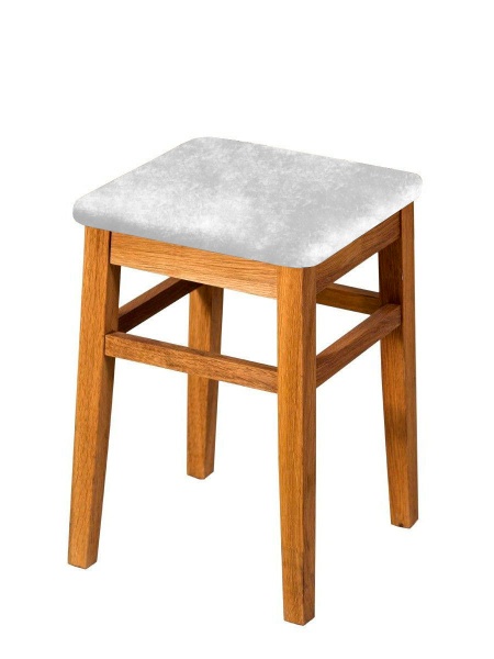 Чехол на квадратный табурет Бруклин белый