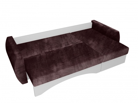 Чехол на угловой диван евро-книжку с подлокотниками Бруклин коричневый