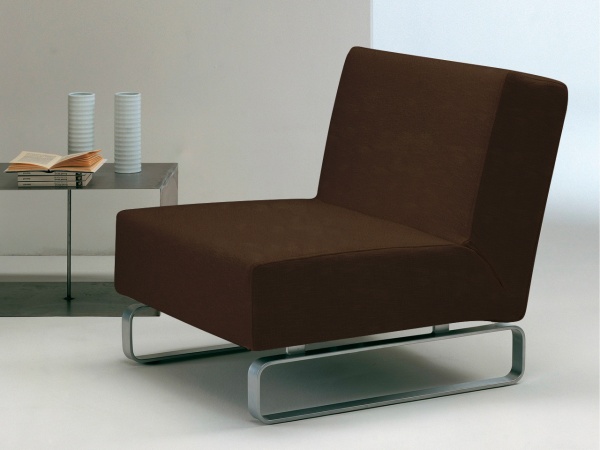 Чехол на кресло без подлокотников Бруклин коричневый