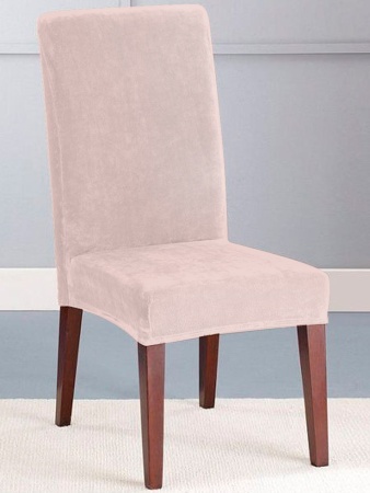 Чехол на стул Бруклин пудровый