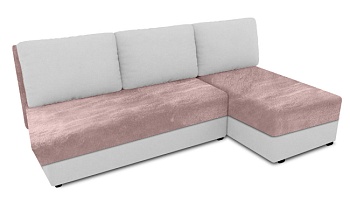 Чехол на угловой диван евро-книжку без подлокотников Бруклин серо-бежевый