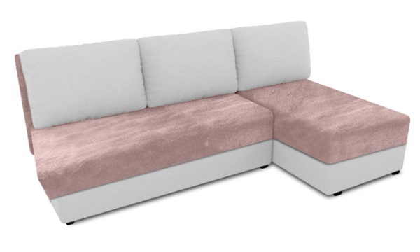 Чехол на угловой диван евро-книжку без подлокотников Бруклин серо-бежевый