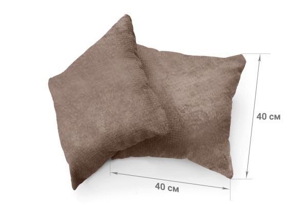 Набор из 2-х чехлов на подушки 40х40 Бруклин темно-бежевый
