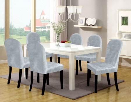 Набор из 6-ти чехлов на стулья с округлой спинкой Бруклин светло-серый